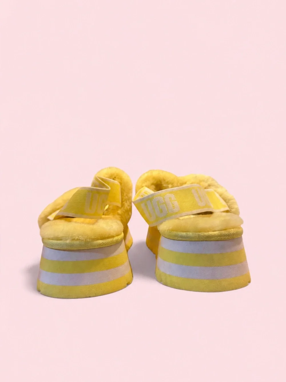 Ugg Disco platform slingback slides in Margarita Yellow size 7 - No box